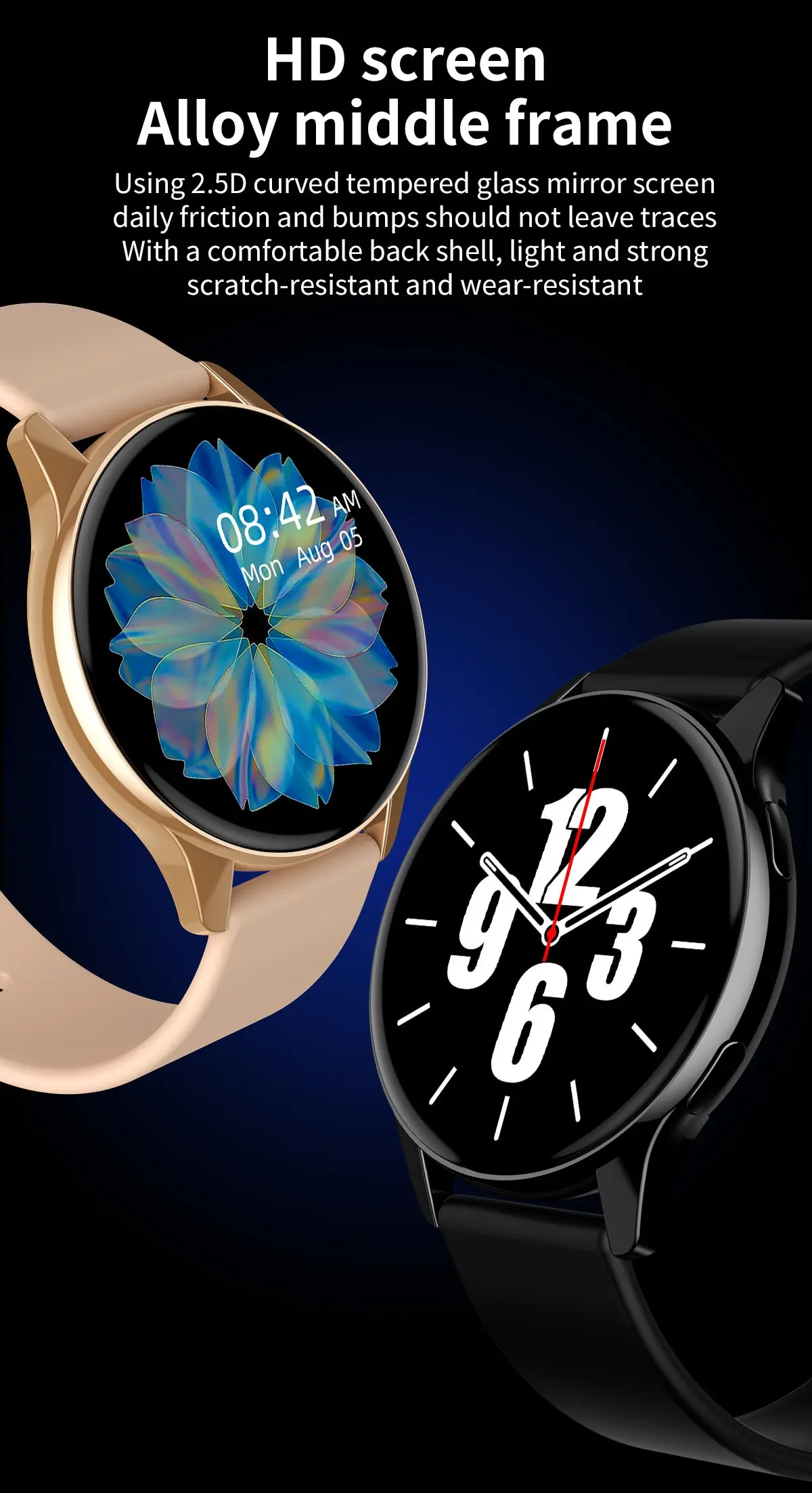 Huawei Stil Smartwatch Kopie volle Runde Smartwatch Bluetooth Anruf Smartwatch Männer Frauen Fitness Armbänder DIY Gesichter iOS Android