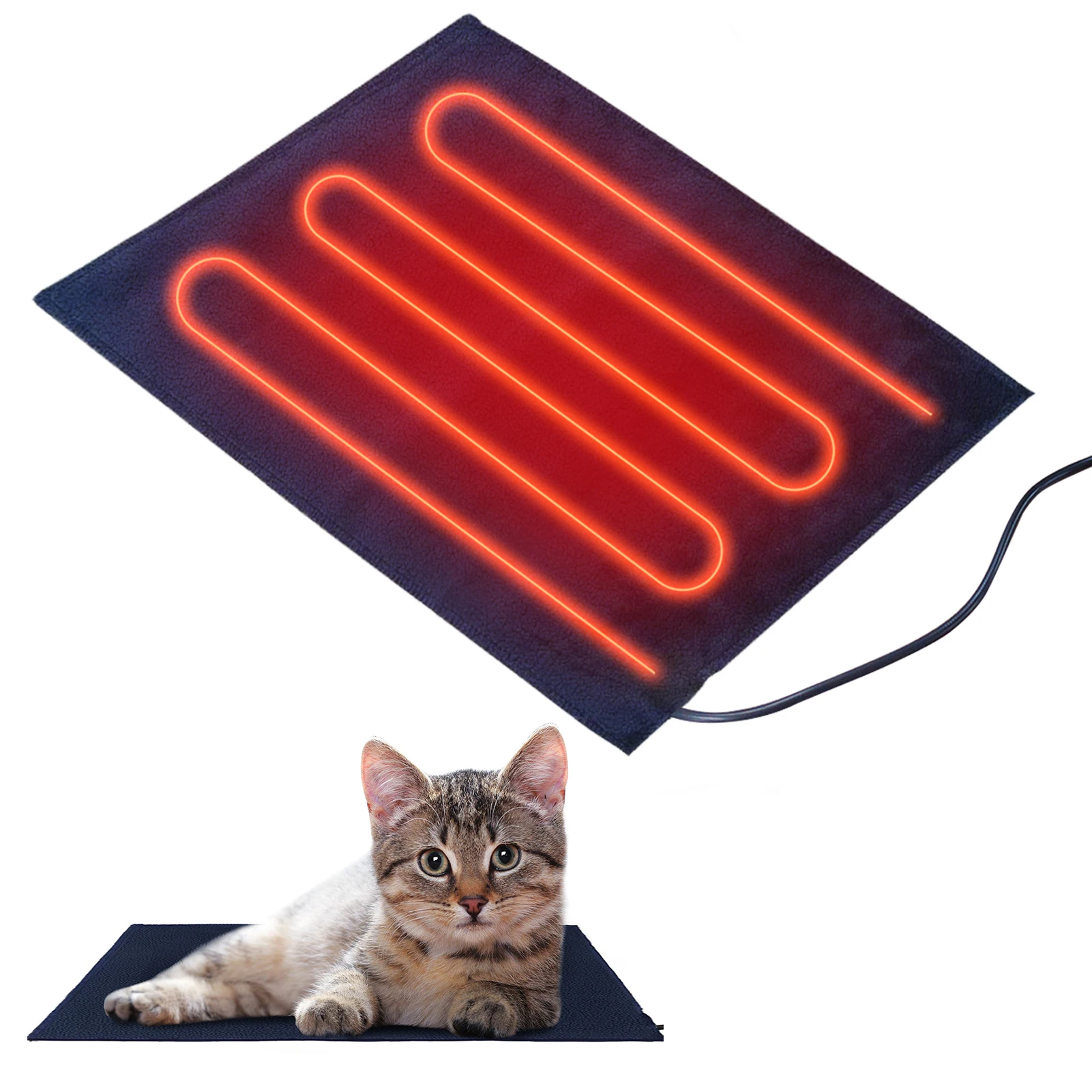 Heated Cat Bed Cat Heating Pad Cat Furniture Medium Electric Heating Pad For Dogs And Cats Indoor Adjustable Warming Mat With 3 1