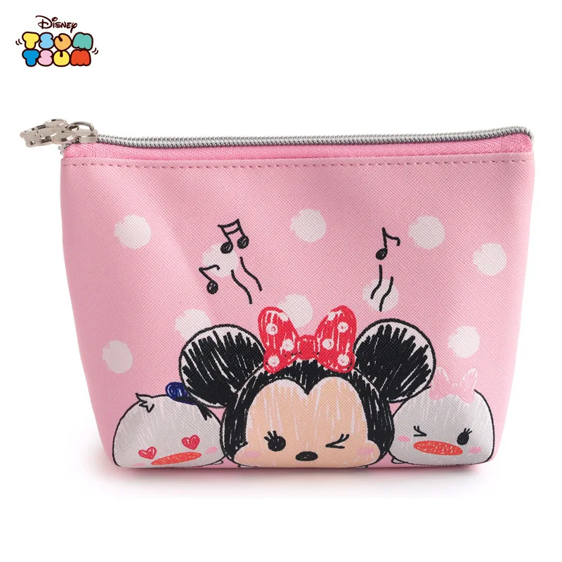 Disney  Original Mickey Ladies Cosmetic Bag High Quality Large Capacity Luxury Lipstick Bag Ladies Travel Makeup Bag Organizer