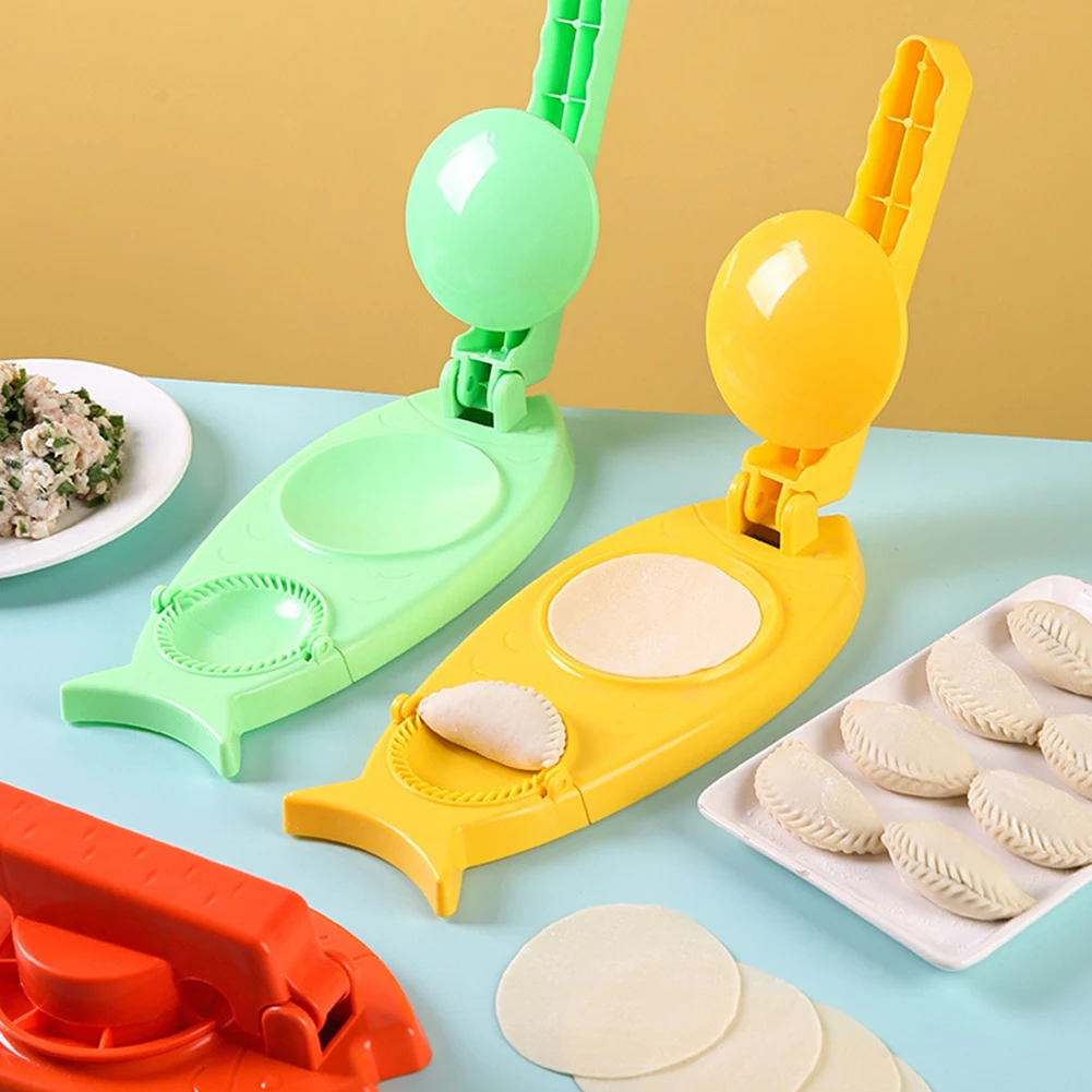 Household 2-in-1 Dumpling Maker Kit with Dough Cutter, Brush, Spoon - Make Perfect Dumplings with Ease