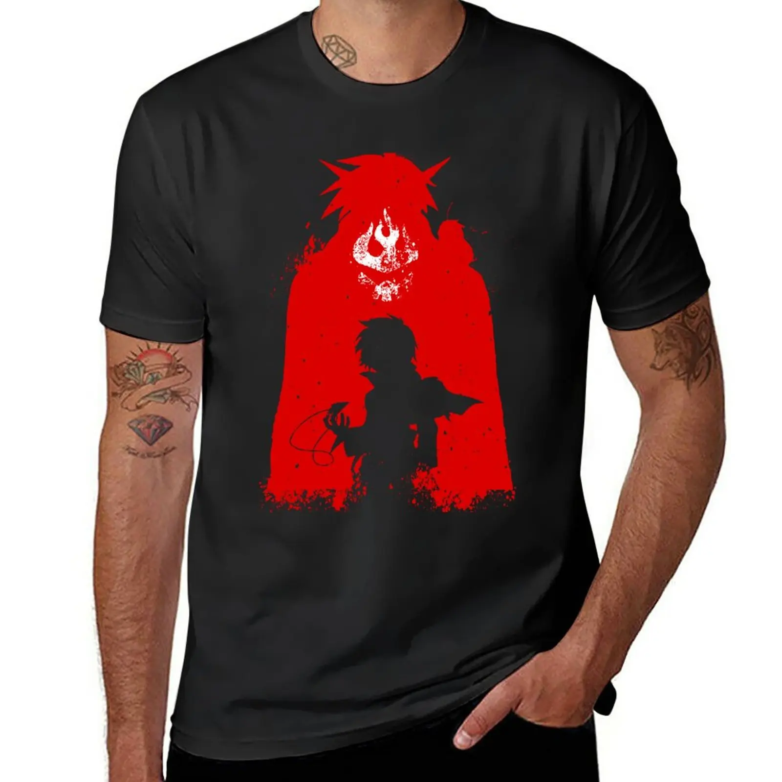 

gurren-lagann T-Shirt customizeds cute clothes sweat aesthetic clothes slim fit t shirts for men