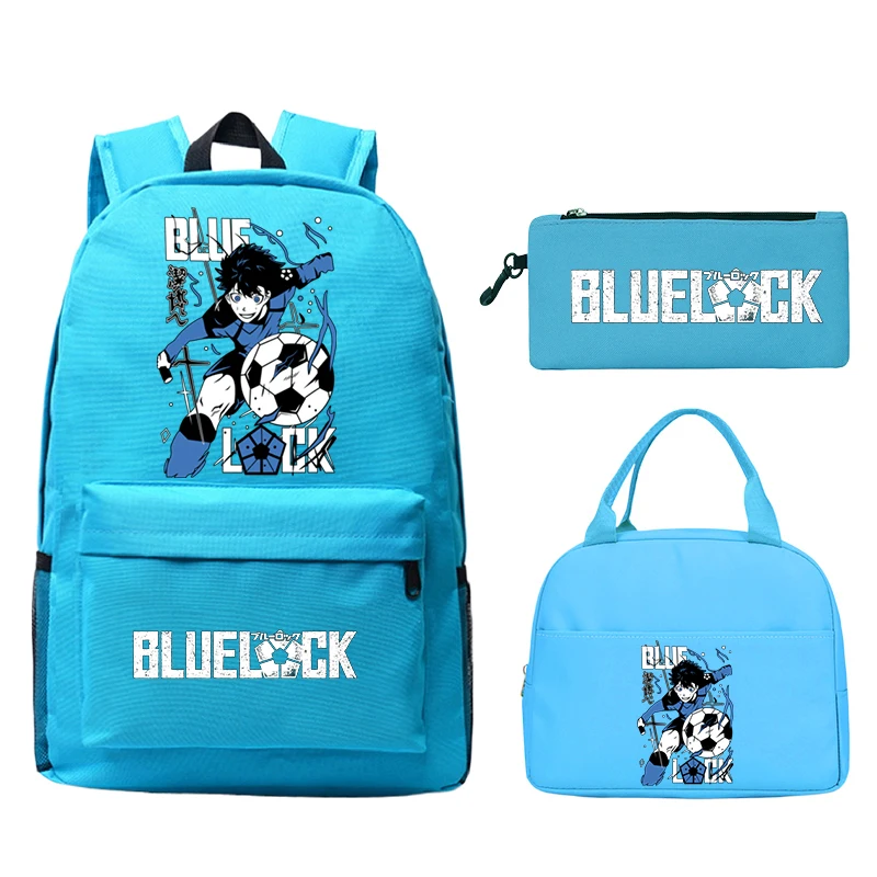 Sac à Dos Anime Blue Lock – Nylon Imperméable – Compartiment Ordinateur 15” – Idéal école, Voyage