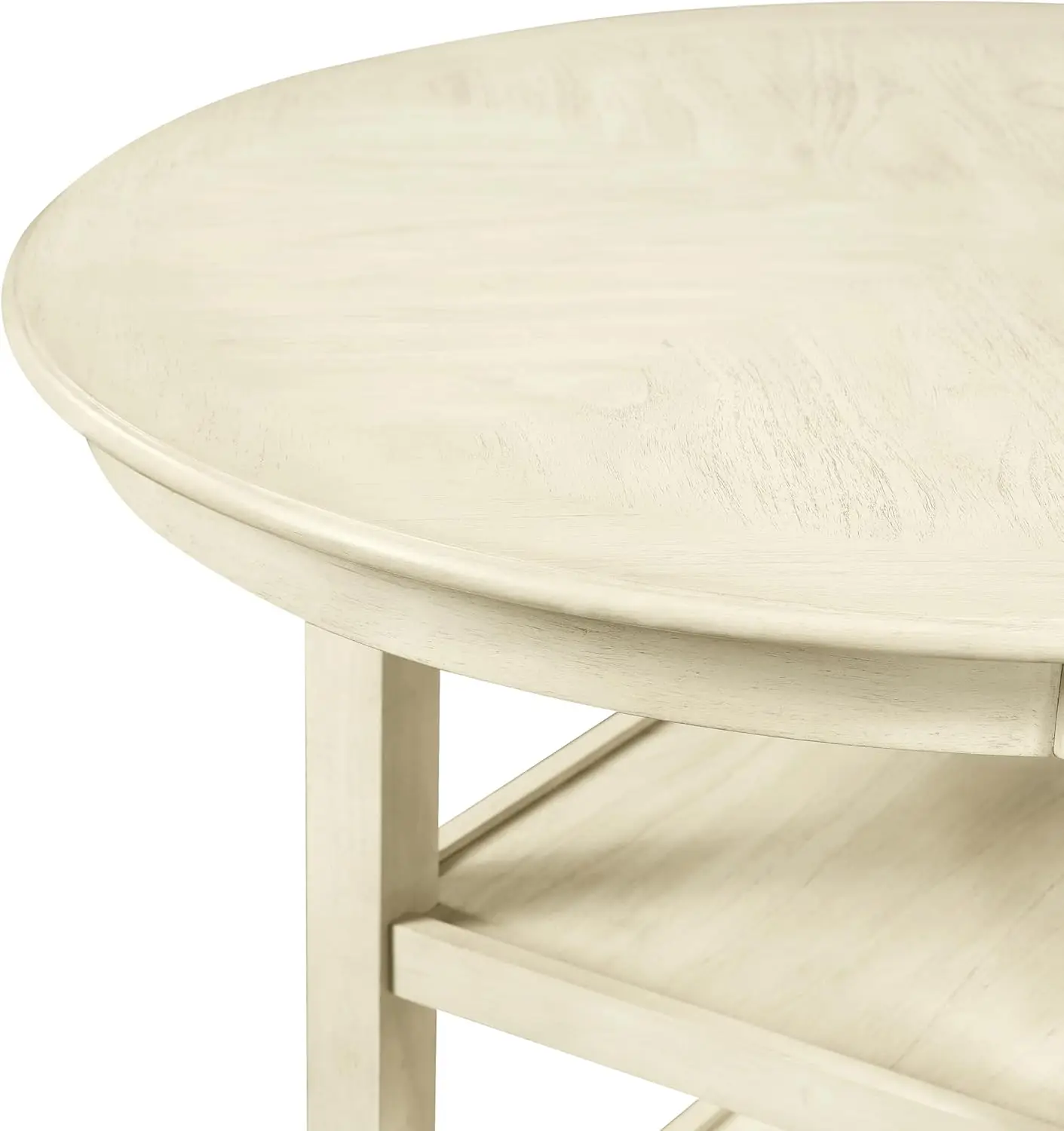 5-Piece Counter Dining Table Set Dining set includes 1 solid wood table with 1 storage shelf and 4 solid wood chairs
