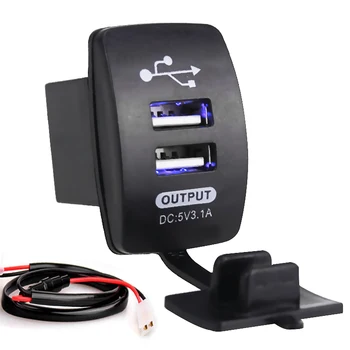 Caricabatterie per moto da Auto Dual USB 12-24V 5V 3.1A caricatore automatico universale per Auto moto Auto elettrica ATV Boat