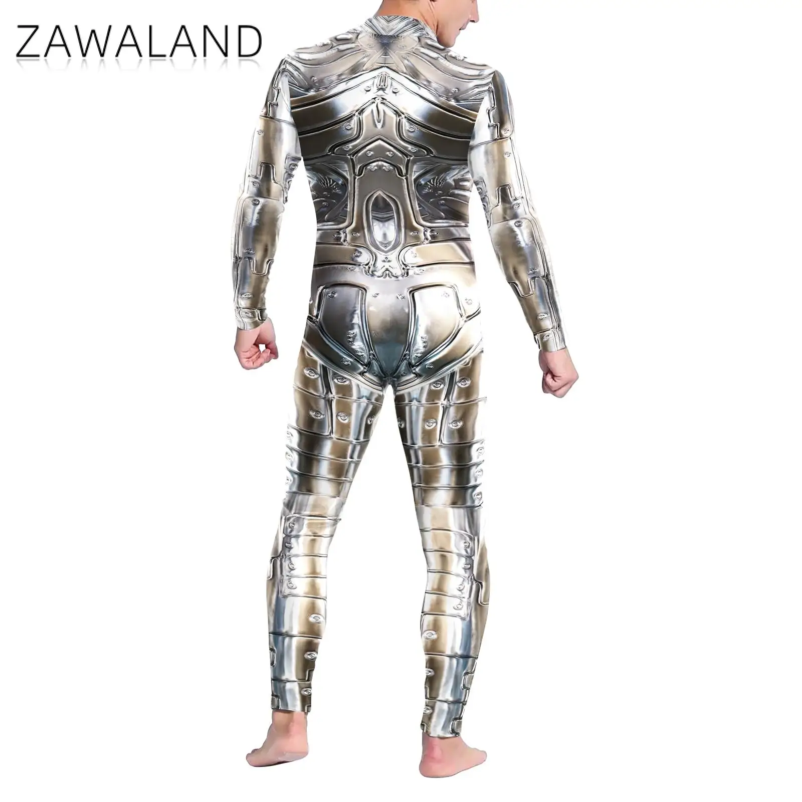 Cosplay Robot Bodysuit Steampunk Armor 3D Printed Jumpsuit Zentai Casual Skinny Clothing Party Costume Halloween Carnival Romper images - 6