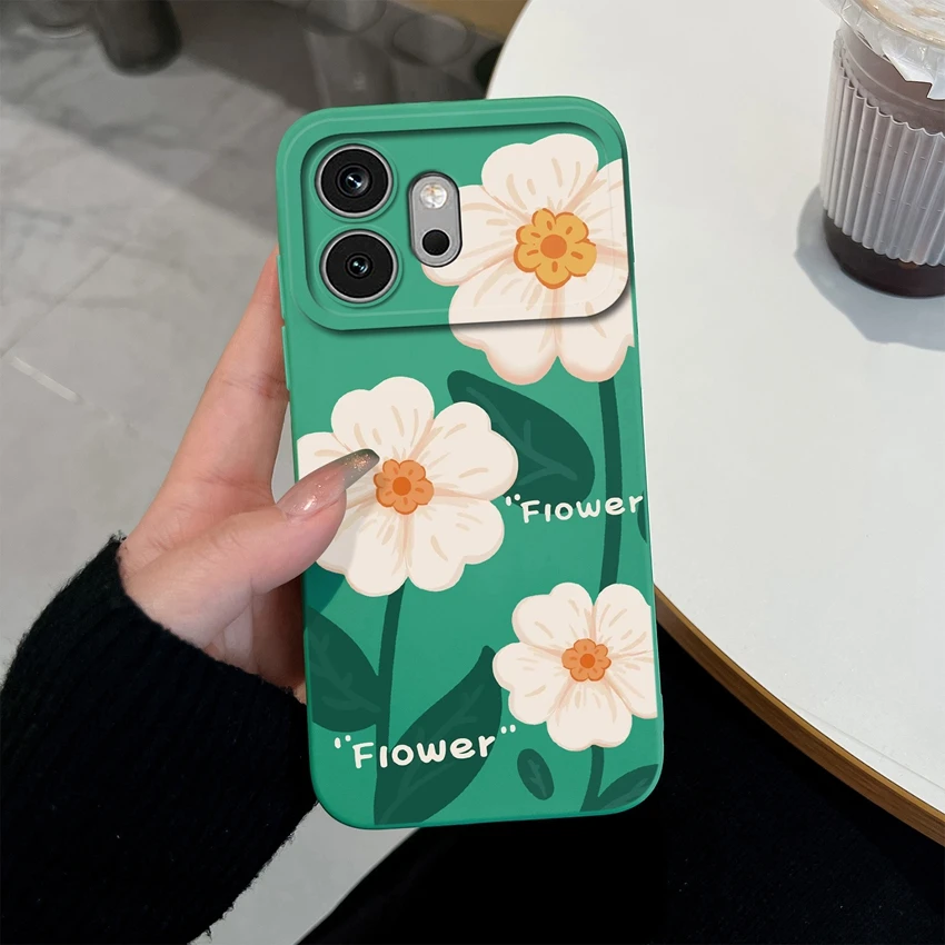 Enhanced Floral Silicone Soft Case - High-Quality Anti-Fingerprint Bumper Housing