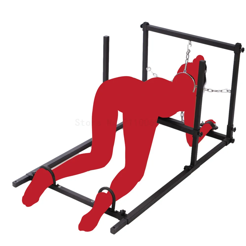 BDSM Large Restraint Kneeling Fixed Frame SM Training Equipment Sex Tool Handcuff Foot Bondage Erotic Toys for Adult Supplies