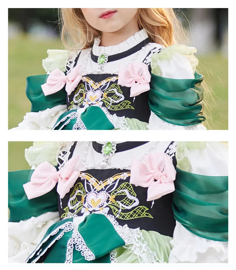 Herbst Winter Neue Mädchen Lolita Kleid Mädchen High End Gestickte Prinzessin Kleider Spitze Spleißen Ballkleid für Kinder Kinder – Detail 9