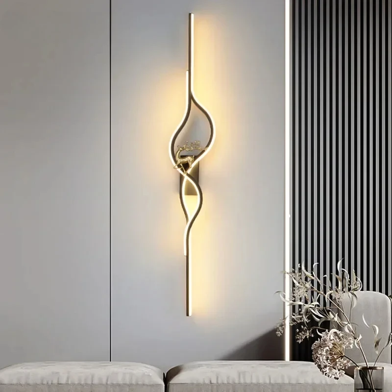 Modern Led Bedside Wall Lights Lamps Living Room Stairs Loft Bedroom Nordic Interior Minimalist Wall Art Light Lamp Decor
