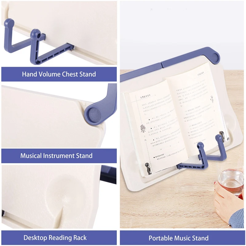 Folding Tabletop Music Stand ABS Sheet Music Holder Applicable For Guitar Piano Violin Universal Musical Instrument