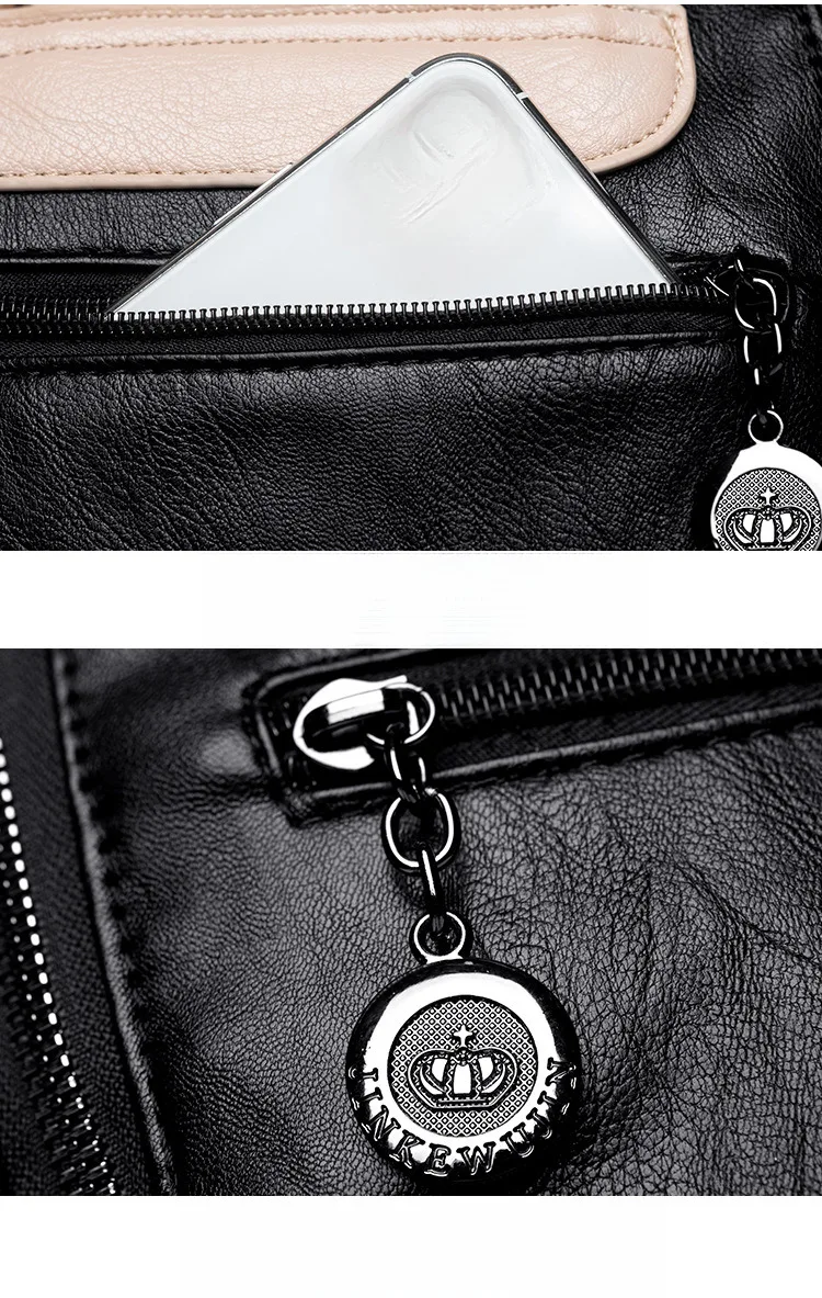 2024 Spring/Summer New Trendy Korean Edition Fashion Multi functional Soft Leather Backpack Large Capacity Women's Travel Bag_desvips.com