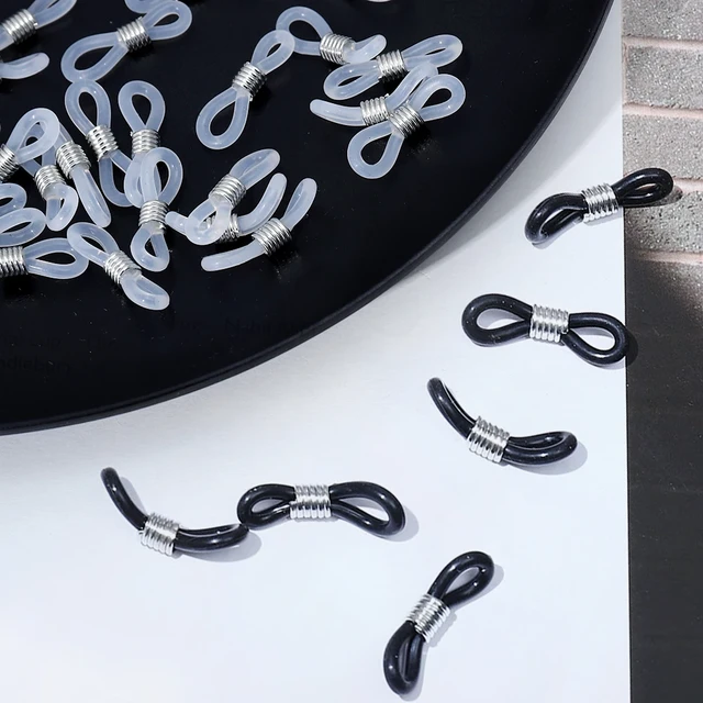 20pcs Ear Hook Adjustable Anti-Slip Eyeglass Chain Ends Retainer Rubber  Glasses Ring Sunglasses Loop Connectors Accessories - AliExpress