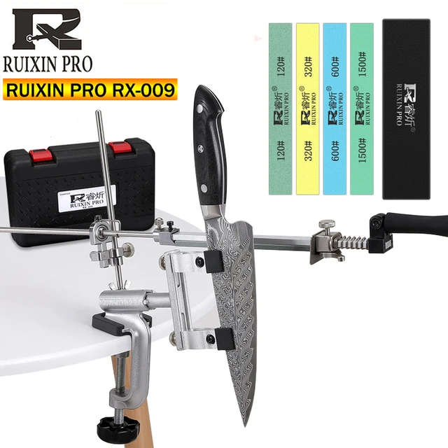 RUIXIN PRO RX-009 Professional Knife Sharpener with 10 Whetstones 360° Rot