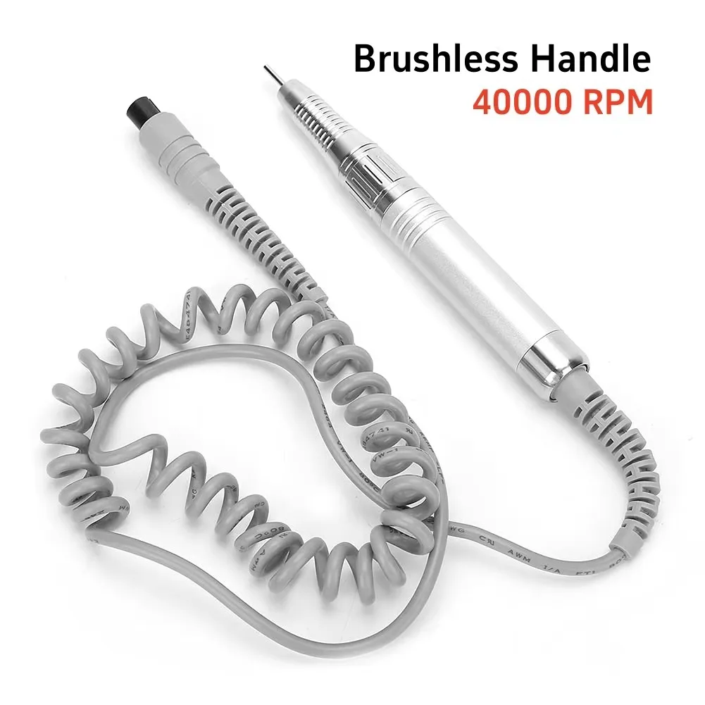 40000 RPM 폴리쉬 펜 전동 네일 드릴 핸들 샹크 네일 아트 그라인딩 도구 매..