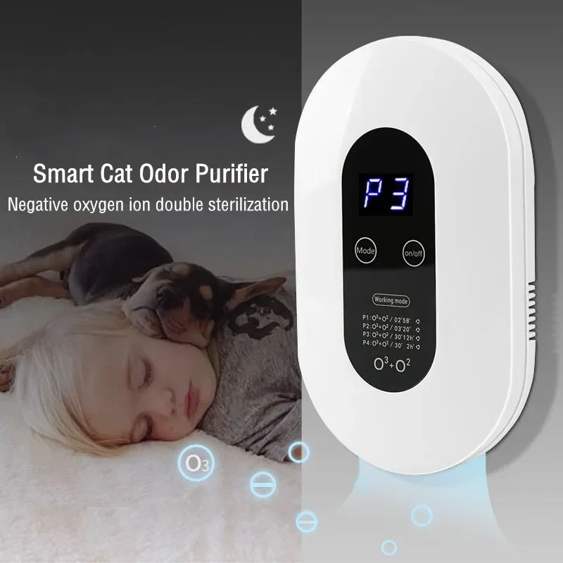 

Smart Cat Odor Purifier For Cats Litter Box Deodorizer Dog Toilet Air Purifier Pets Ionizer Deodorization Freshener Cleaner