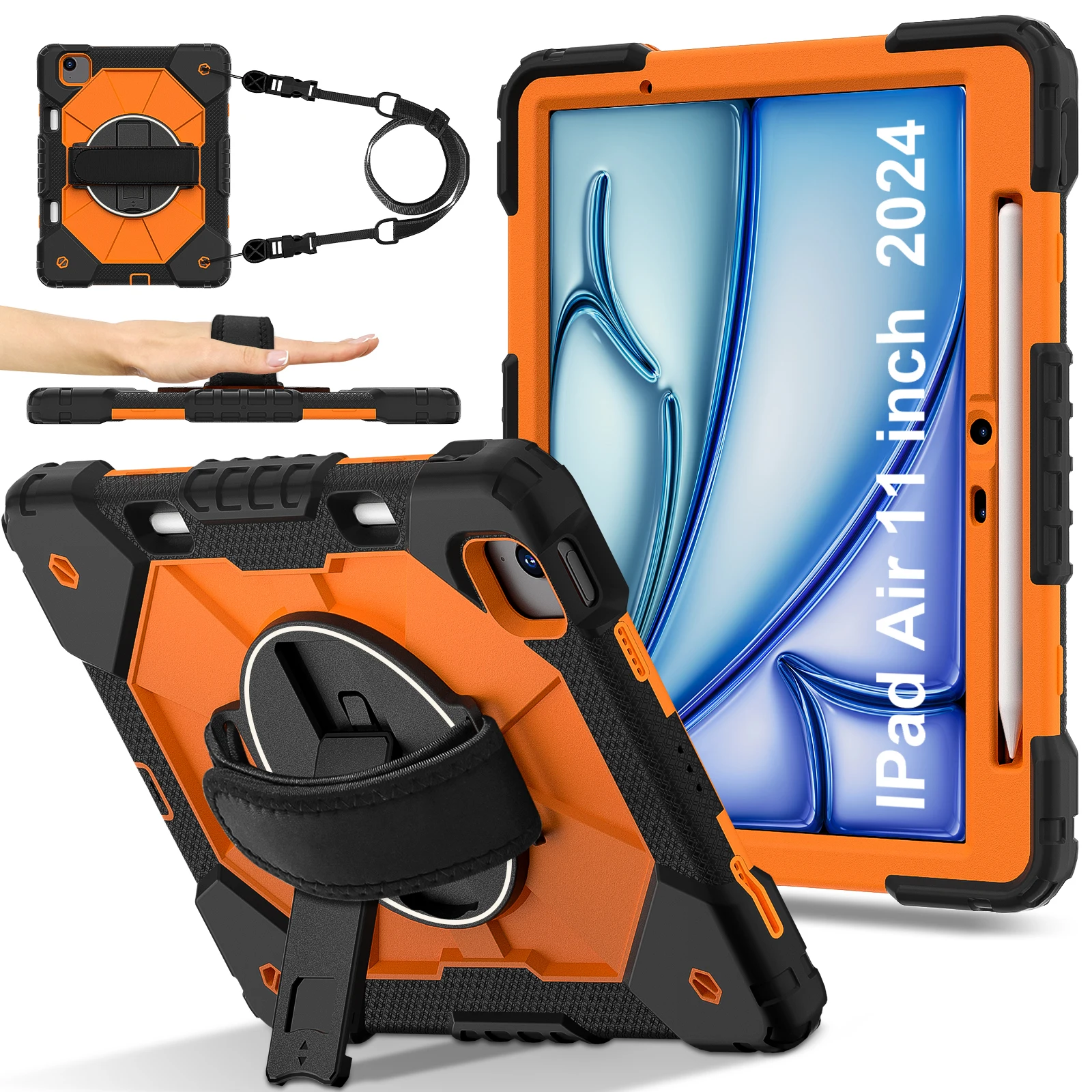 360 Rotatable Hybrid Protective Tablet Case Cover