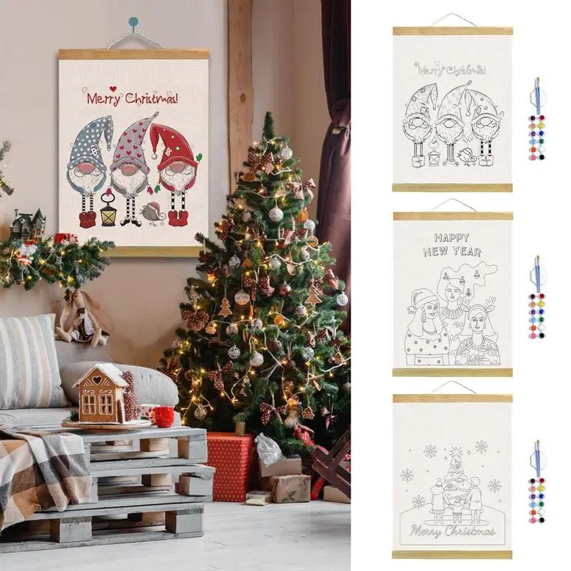 

Drawing Roll For Kids Digital Oil Painting Coloring Painting Scroll Christmas Painting Wall Hangings Multifunctional Coloring