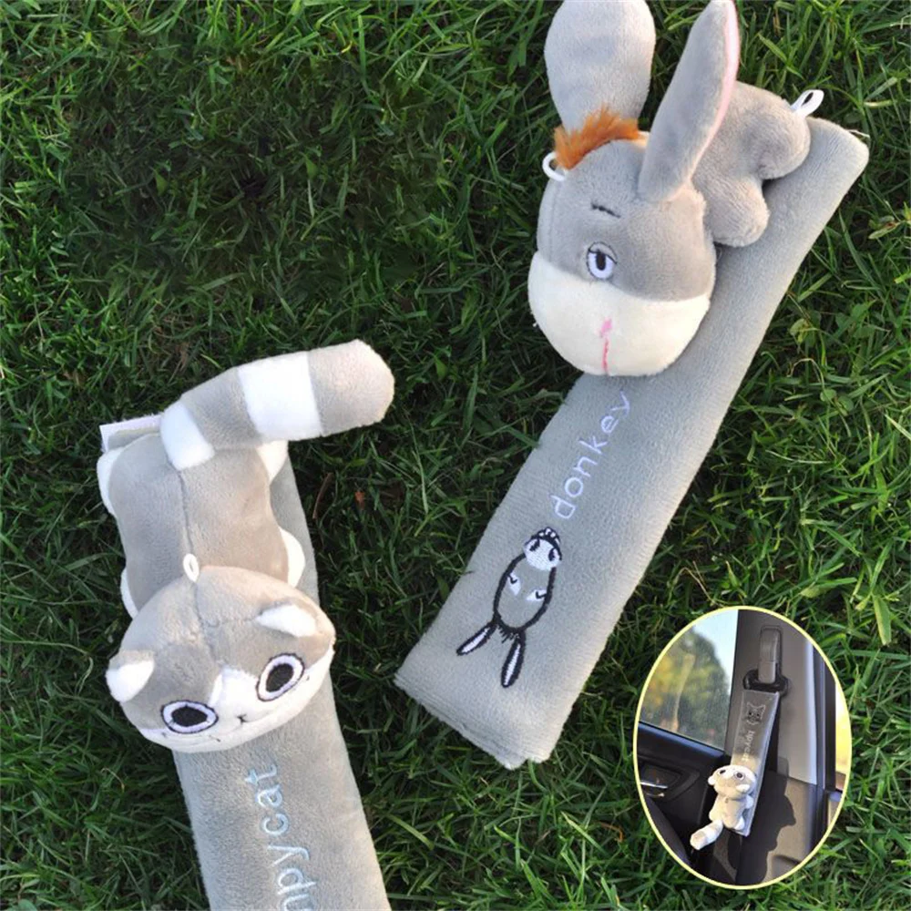 Seat Belt Covers Cartoon Car Seat Belt Shoulder Pad Warm Flannel Interior Cushion Protector Safety Protection