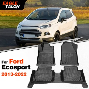 TPE Floor Mat For Ford Ecosport 2013-2022 2021 2020 2019 2018 2017 2016 All-Weather Custom Carpet Cover Interior Accessories 1