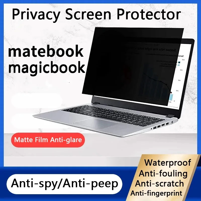 Privacy Protection Film For Huawei MateBook D14 D15 X Pro 14.2 MagicBook Pro 16.1 13 14 15.6 Inch Anti-peep/spy Screen Protector