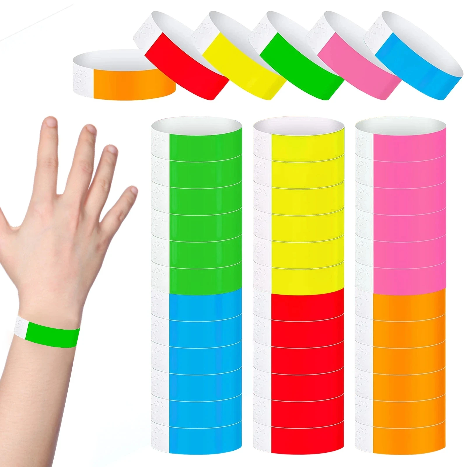 600PCSEventsPaperWristbandsforPartyWristbandsWaterproofPaper