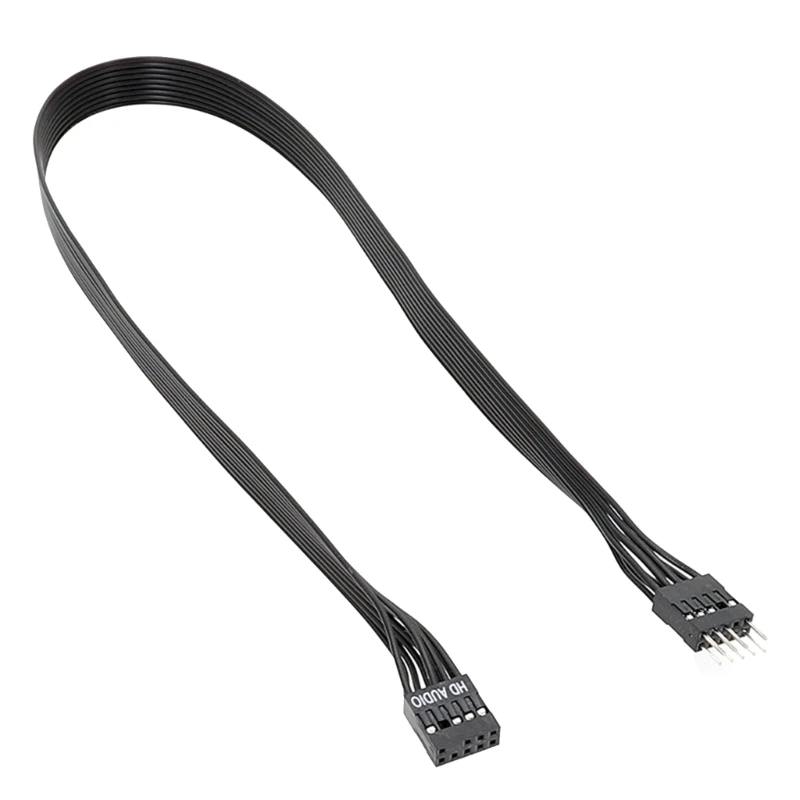 

Computer Motherboard Front 9-PinHD Audio Connector Cable for Desktops and Laptops Mainboard