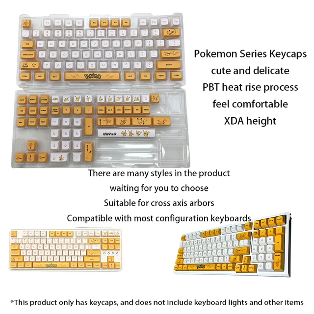 Pokemon Theme Pikachu 108 Keycaps XDA Profile For Mechanical Keyboard -  Anime Keyboard