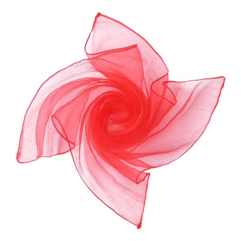 Vibrant Multi-Color Chiffon Silk Scarf for Performance and Dance