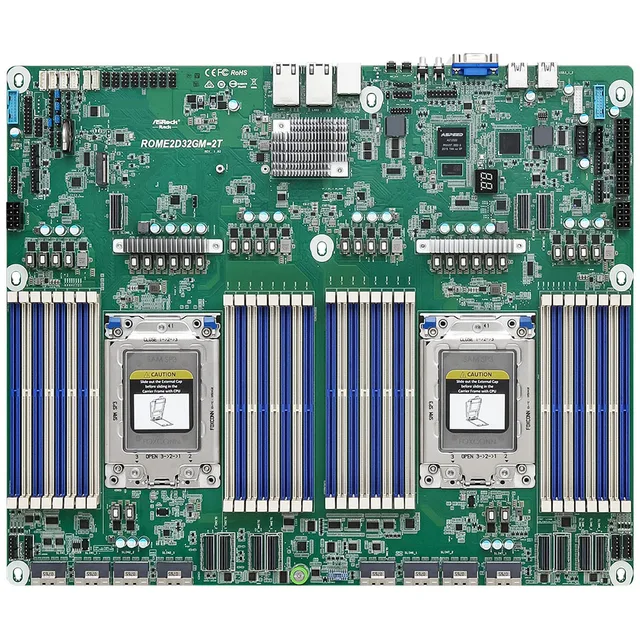 Материнская плата для ASRock Φ с поддержкой двух AMD EPYC 7003 DDR4, полностью протестирована 2