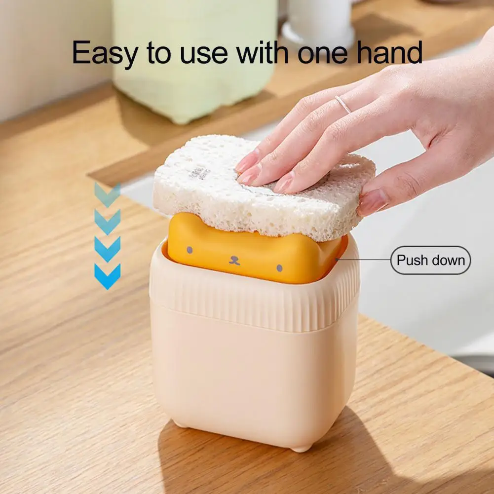 Soap Dispenser for Kitchen Soap Presser Pump Dispenser with Sponge Holder for Kitchen Countertop Sink Efficient