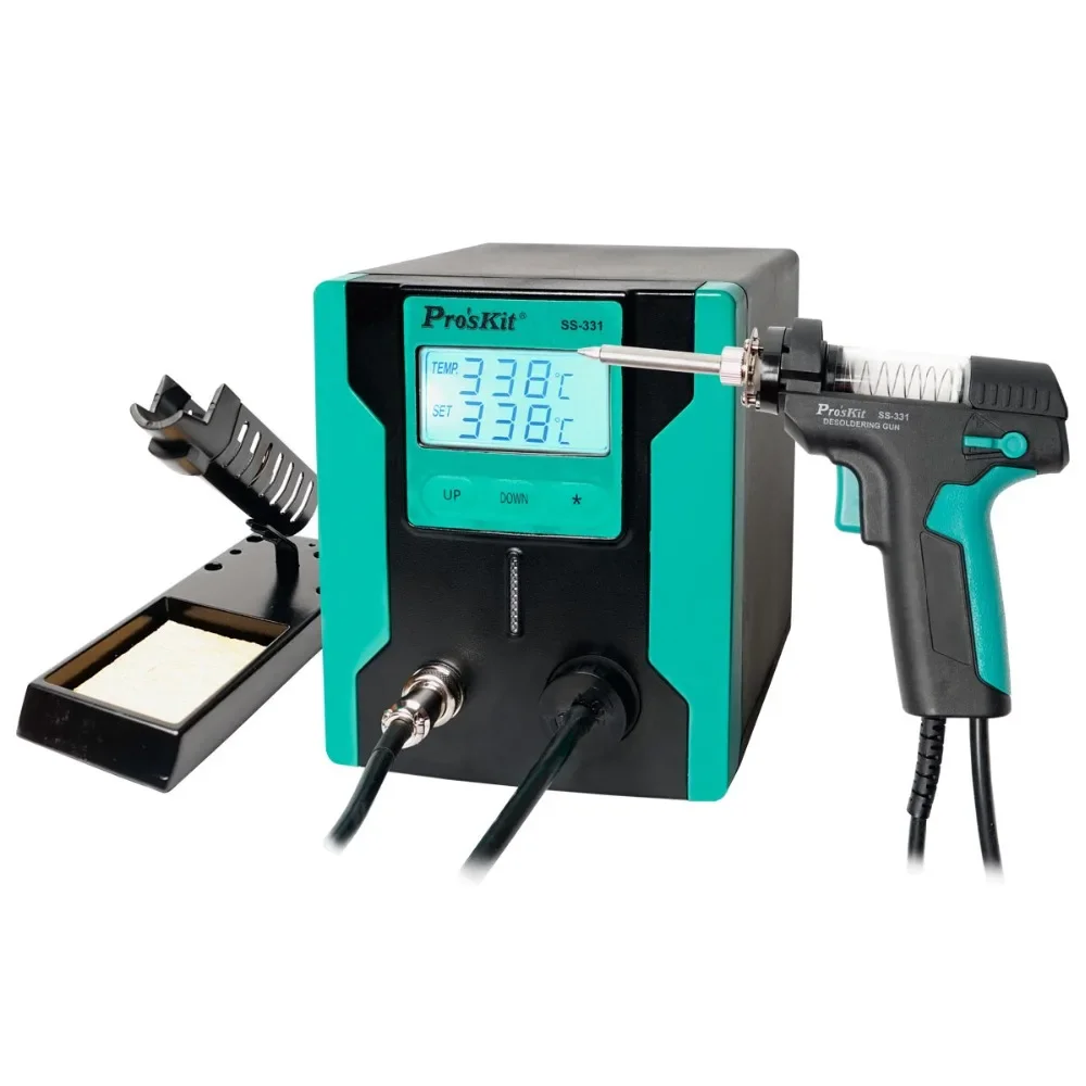 Pro'sKit SS-331H ESD LCD Display Electric Desoldering Gun Vacuum Suction Solder Sucker Pump 220V BGA PCB Circuit Board Repair desoldering station