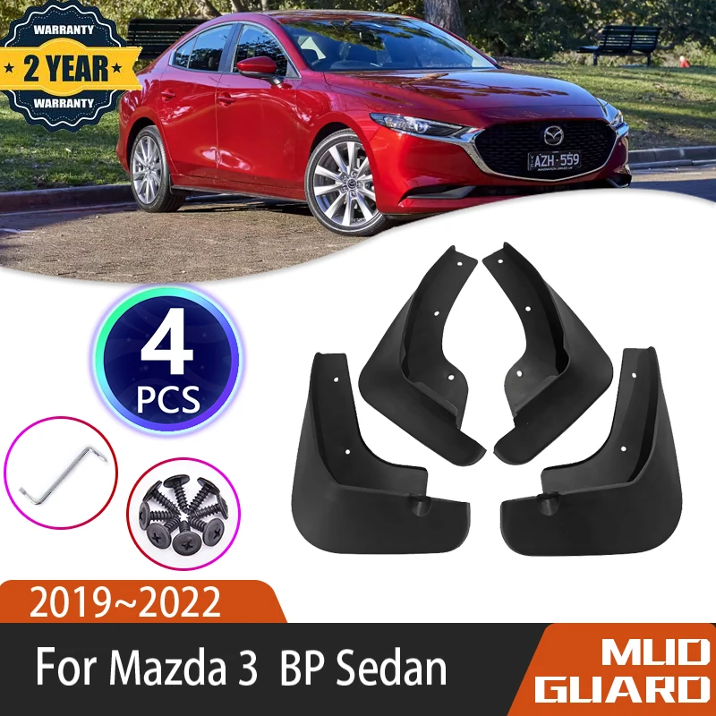 

4PCS Car Mudguards For Mazda 3 Axela Mazda3 2019 2020 2021 2022 Sedan BP Mudflap Mud Guard Flaps Splash Flap Fender Accessories