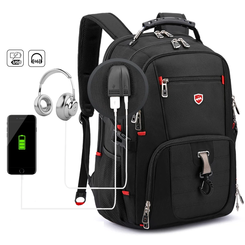 حقيبة ظهر مضادة للماء للرجال مقاس 17/20 بوصة حقائب...