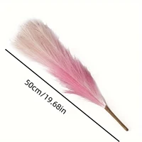 5pcs Artificial Pampas Grass Faux Reed Grass,  Reed Flower With Fluffy Stems Reed