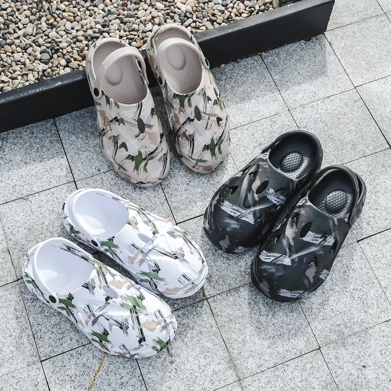 Nyári új férfi és női lyukas baotou kültéri szabadidős sport strandcipő légpárnás kényelmes lélegző puha_voghion.com