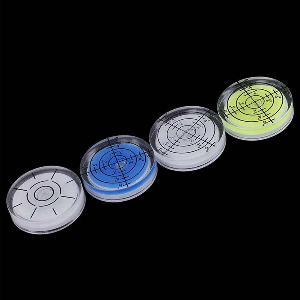 

32*7mm Bubble Level Plastic Bullseye Level Bead Spirit Bubble Degree Mark Surface Level Round Circular Measuring Tool