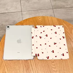 Cherry Pattern Three - Folded Edge Case with Pen Holder - IPadPro M4 M5 13ir (A)