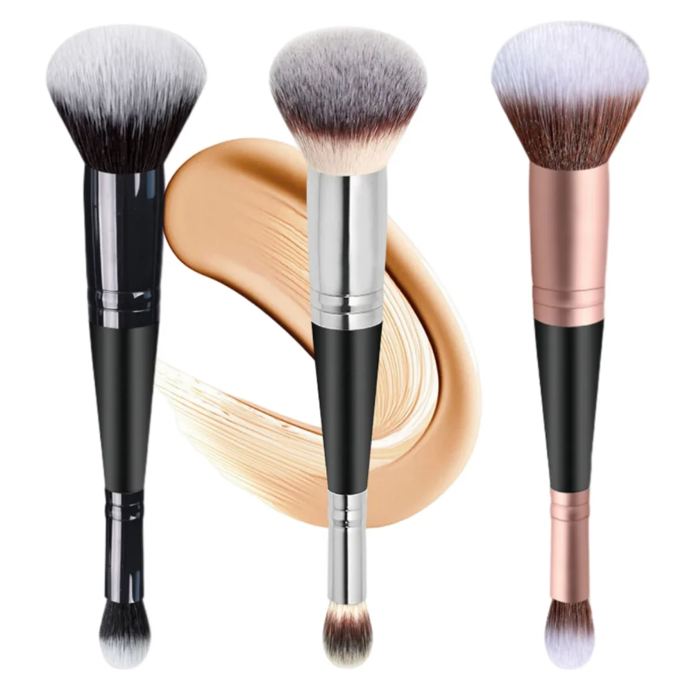 Double Head Professional Makeup Brushes 2 In 1 Foundation Brush Concealer Highlighter Powder Blush Brush Beauty Make Up Tools Double Head Professional Makeup Brushes 2 In 1 Foundation Brush Concealer Highlighter Powder Blush Brush Beauty Make Up Tools