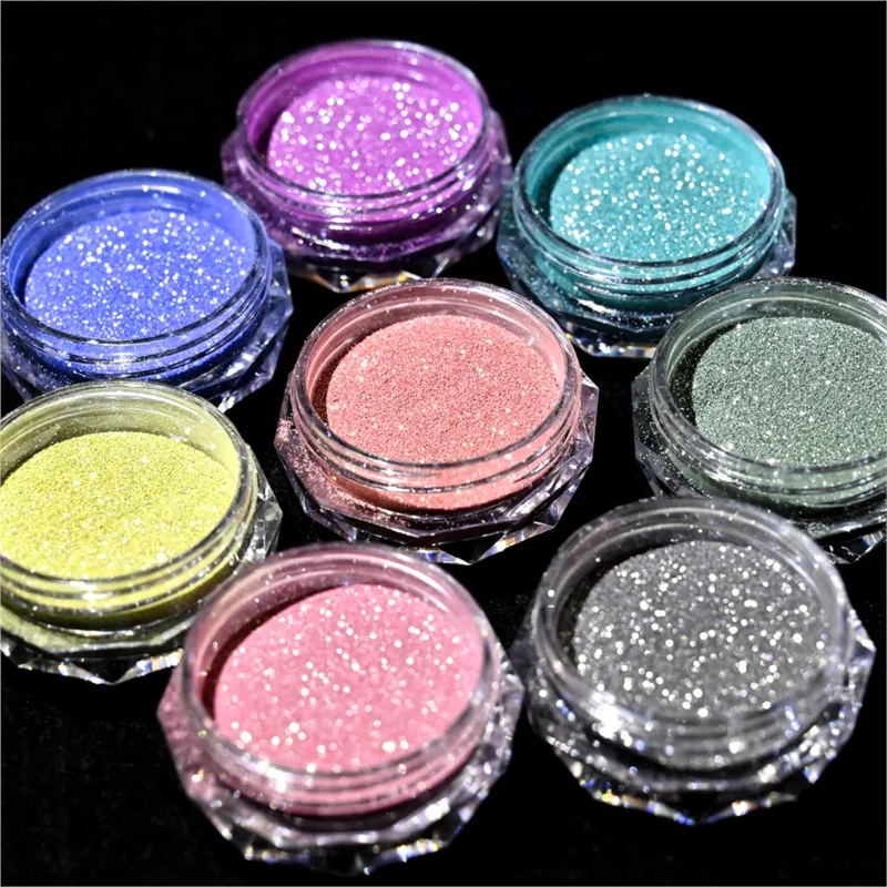 Thermal Nail Reflective Glitter Powder Nail Art Shinning Pigment