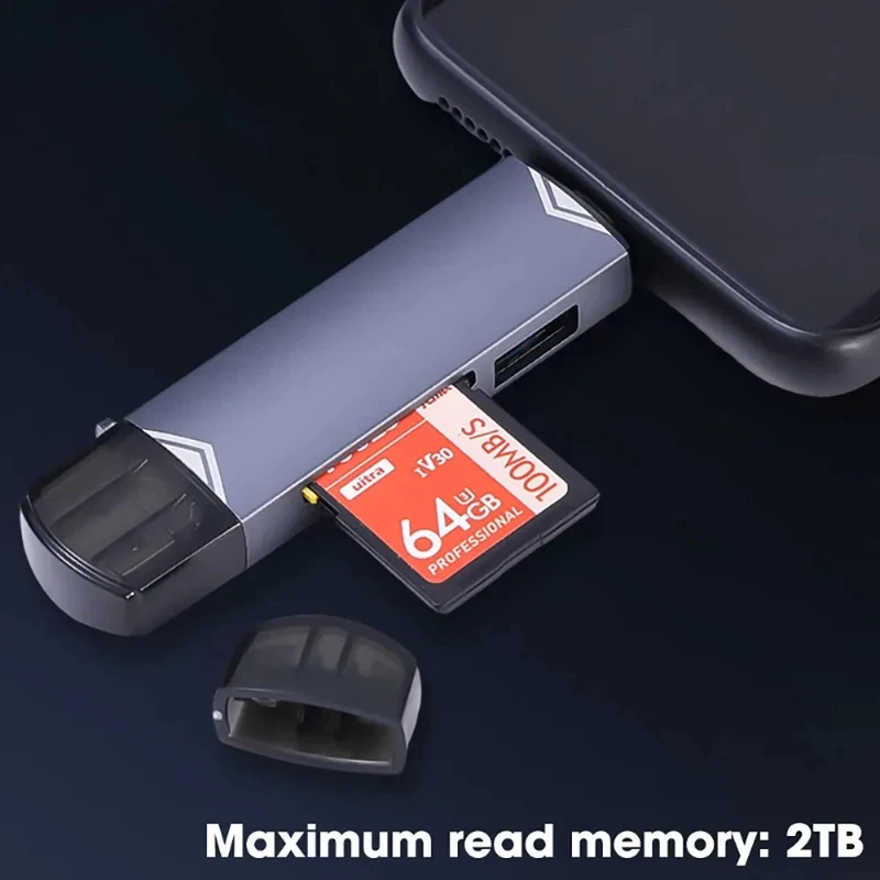 1 PC OTG 6 in 1 타입 C SD TF 카드 리더 마이크로 USB 플래시 드라이브 어댑터 5Gbps 고속 전송 다기능 카드 리더
