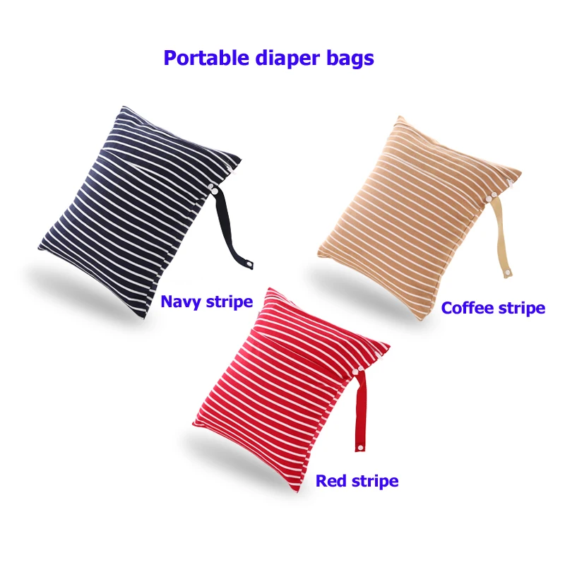Cotton Diaper Wetbags TPU Portable waterproof urine bag Mummy Bag Baby Wash Bag Folding design is convenient to carry