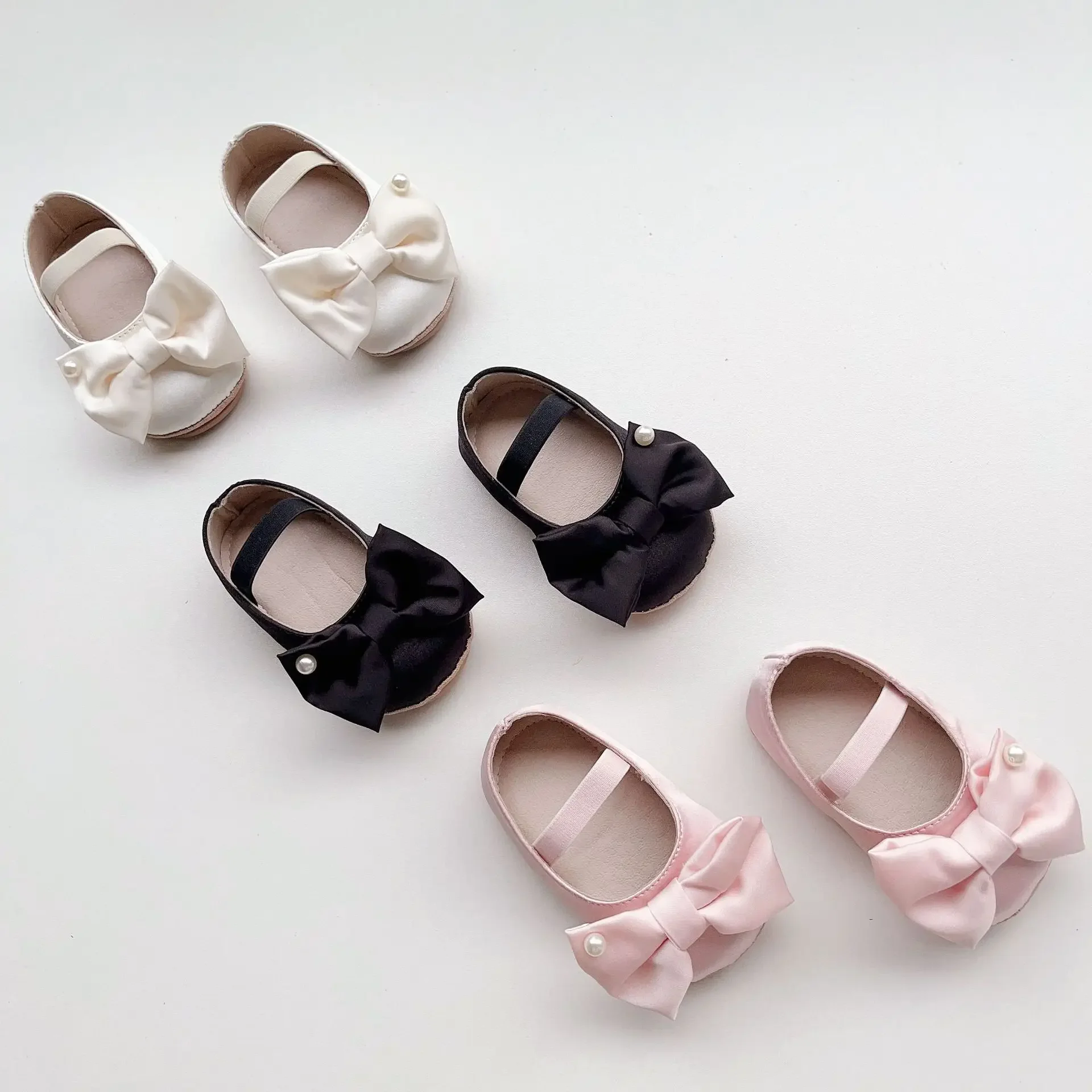 Bardibess Baby Shoes Spring Autumn New Fashion Bow Soft Toe Shoes Baby Girl's Anti-slip Anti-drop Heel Princess