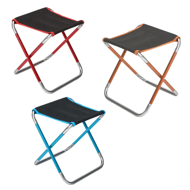 

Folding Small Stool Fishing Chair Picnic Camping Chair Foldable Aluminium Cloth Outdoor Portable Easy Carry Outdoor Furniture