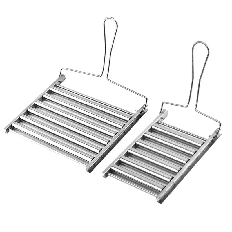 

BBQ Roller Rack Sausage Hot Dog Baking Grill Rack Stainless Steel Roller Grill Brackets Heat Resistance Non Stick Barbecue Tool