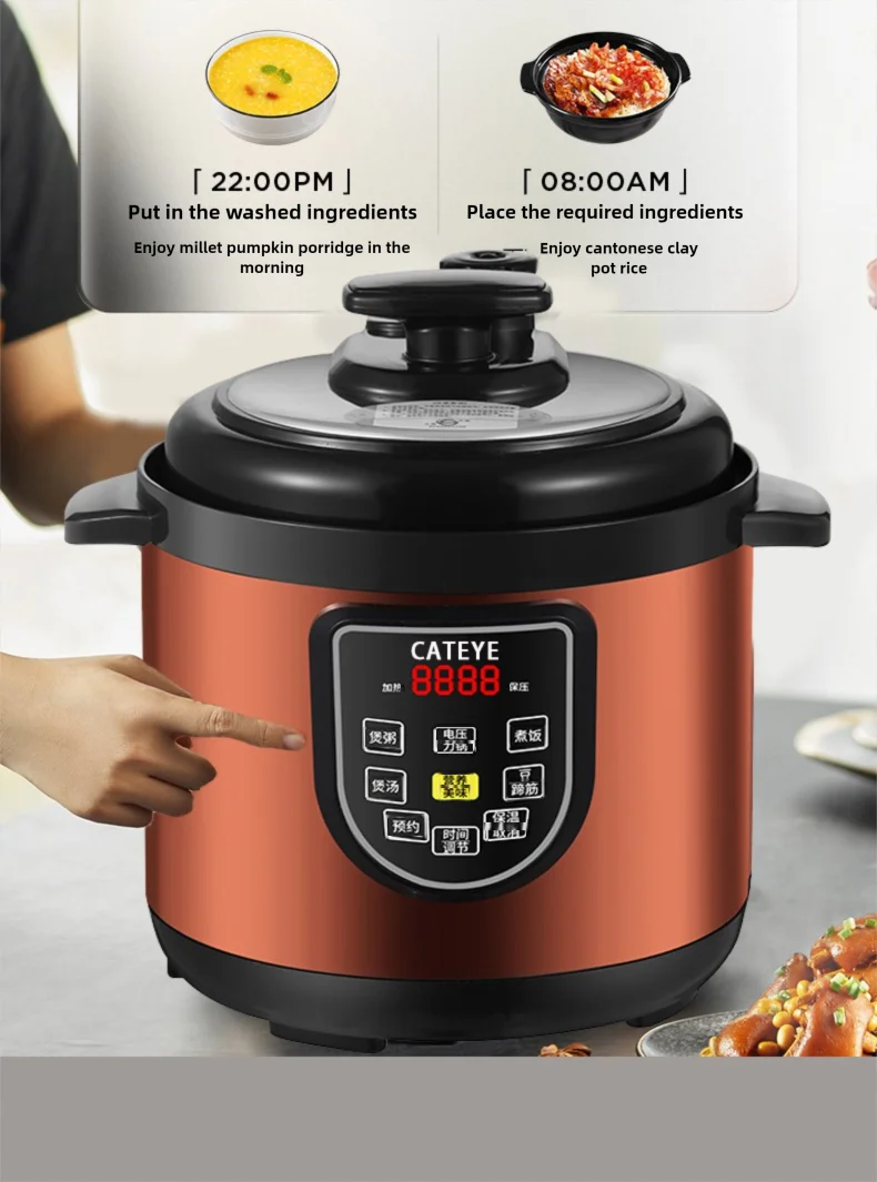 pressure cooker, cateye pressure cooker household multifunctionalrice cooker,intelligent 3-liter large capacity
