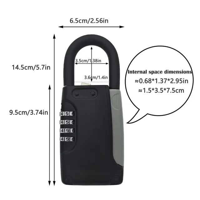 Portable Key Storage Metal Key Safe Box with Beam Resettable Lockbox Combination Lock Box for Home Realtors Vacation Rentals ﻿ 6