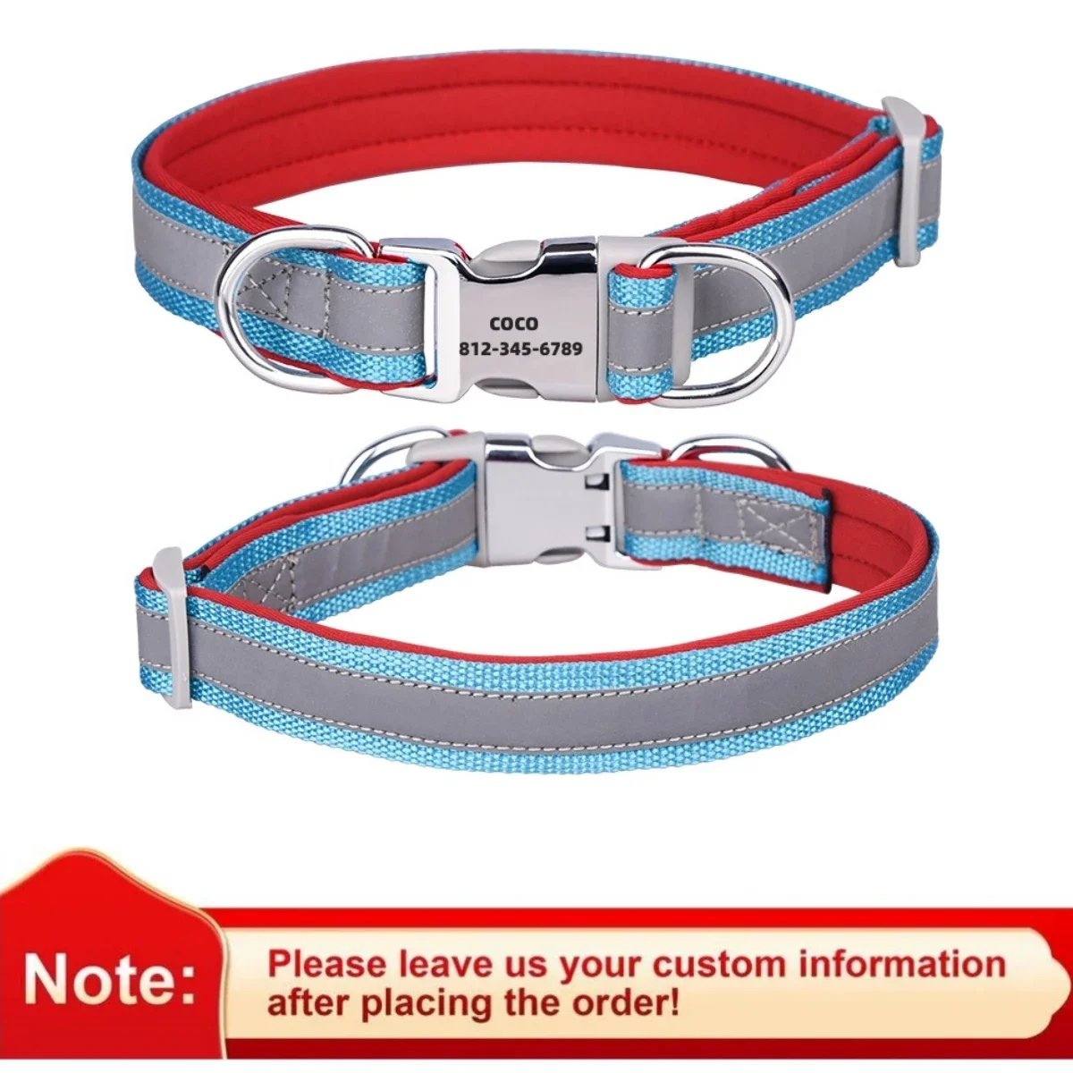 Blue Red collar