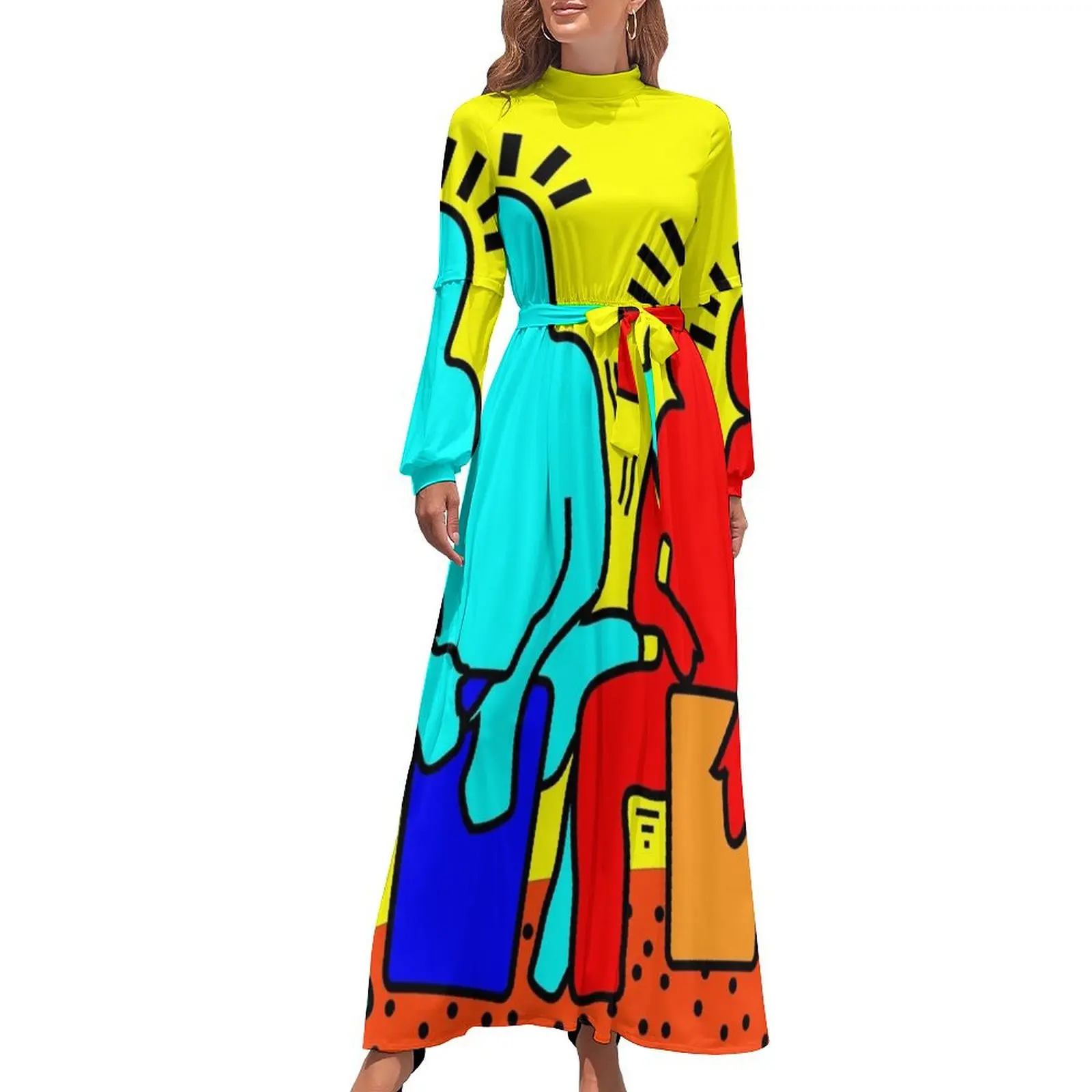 

Colorful Drummers Long Dress Long dress woman party dresses woman