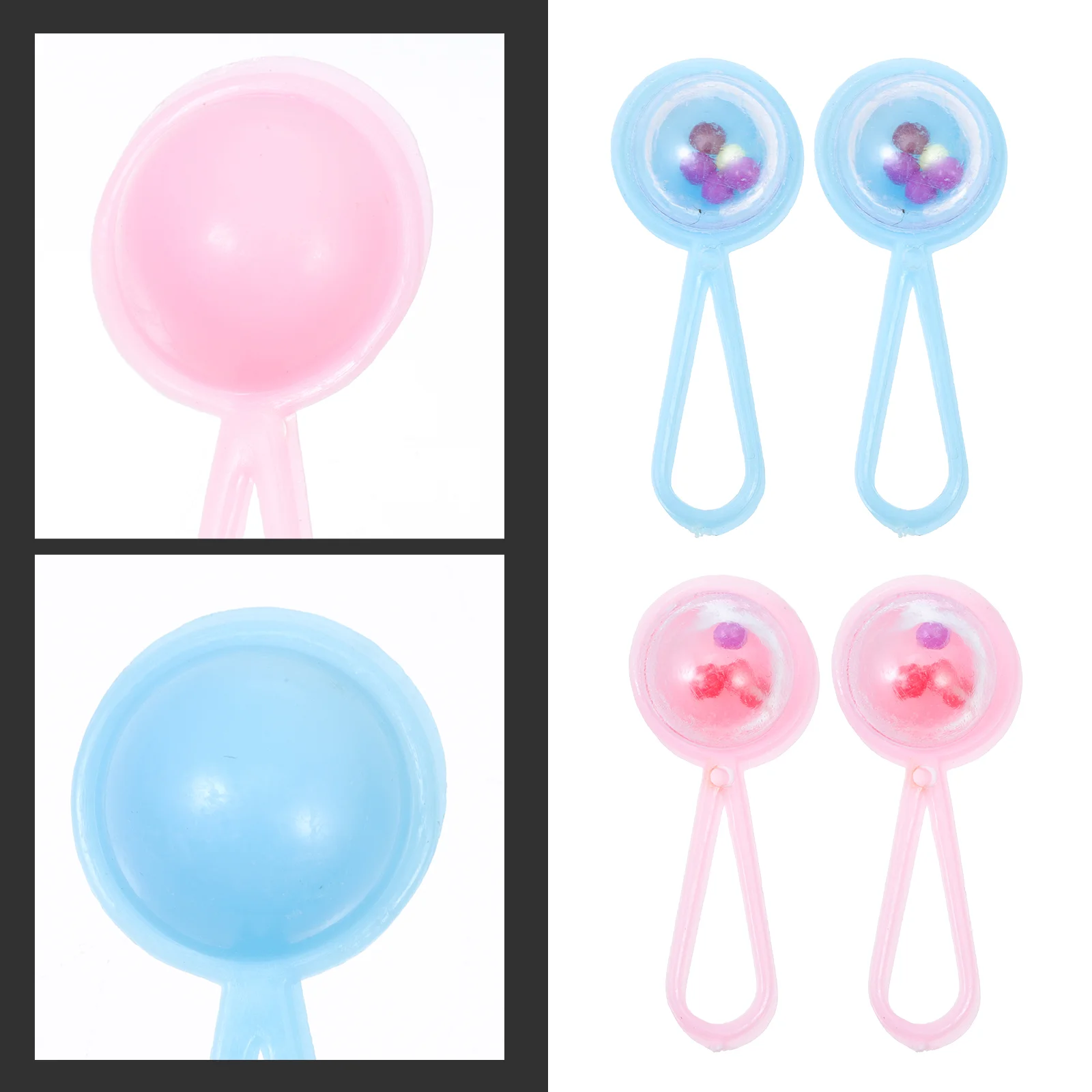 

48pcs Mini Rattles Baby Shake Bells Baby Shower Christening Table Decor