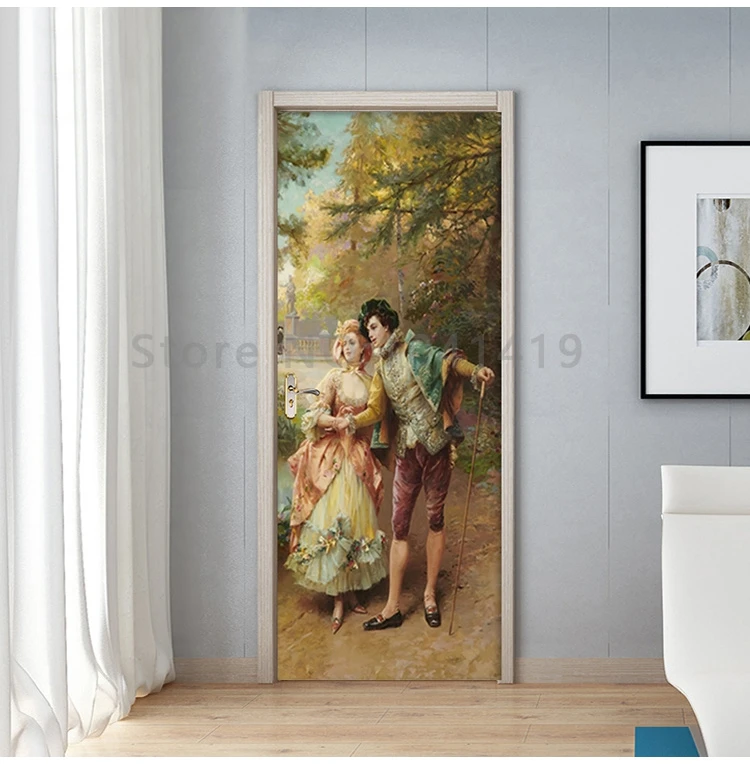 adesivo estilo europeu britânico pintura a óleo